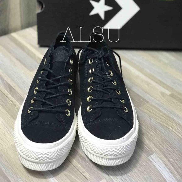 NWT Converse Lift Low Top Suede Black W AUTHENTIC - Picture 5 of 8